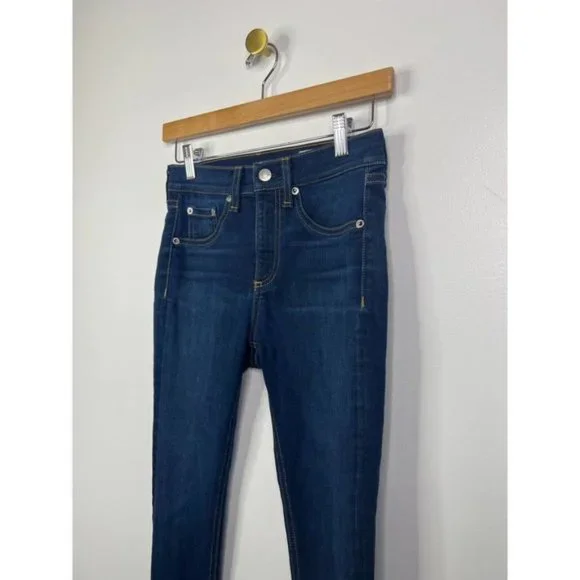 Rag & Bone High Rise Skinny Bedford Denim Jeans Women's Blue Size: 24 NWOT - Picture 3 of 11